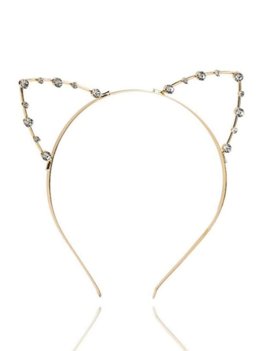 NEW Rhinestone Cat Ear Metal Headband